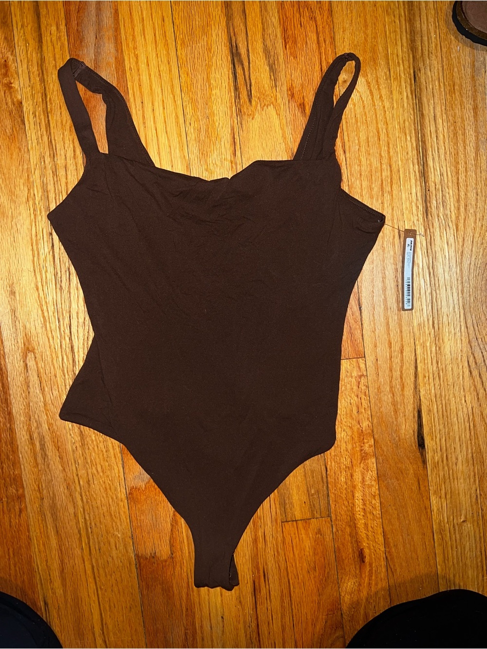 SKIMS Fits Everybody Square Neck Bodysuit in cocoa
